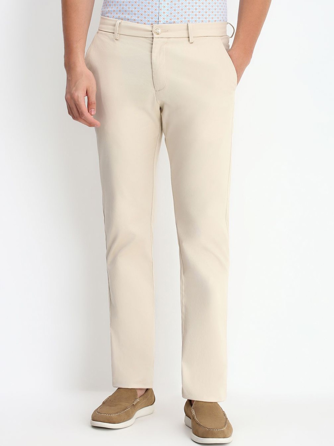 

Allen Solly Men Regular Fit Regular Trousers, Beige