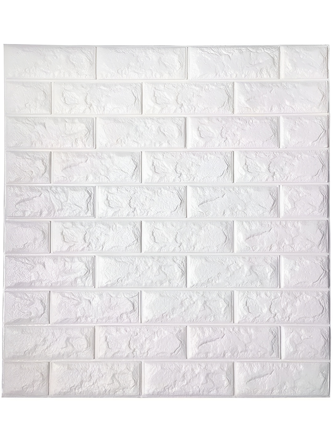 

ANNA CREATIONS White 10 Pieces Textured Waterproof Wallpapers
