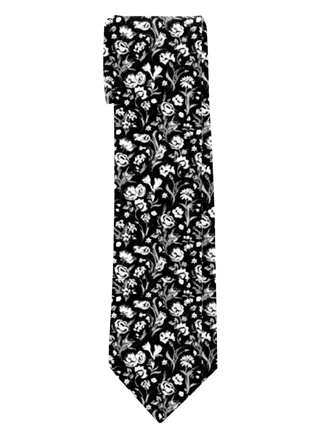 

Blacksmith Men Printed Broad Tie, Black