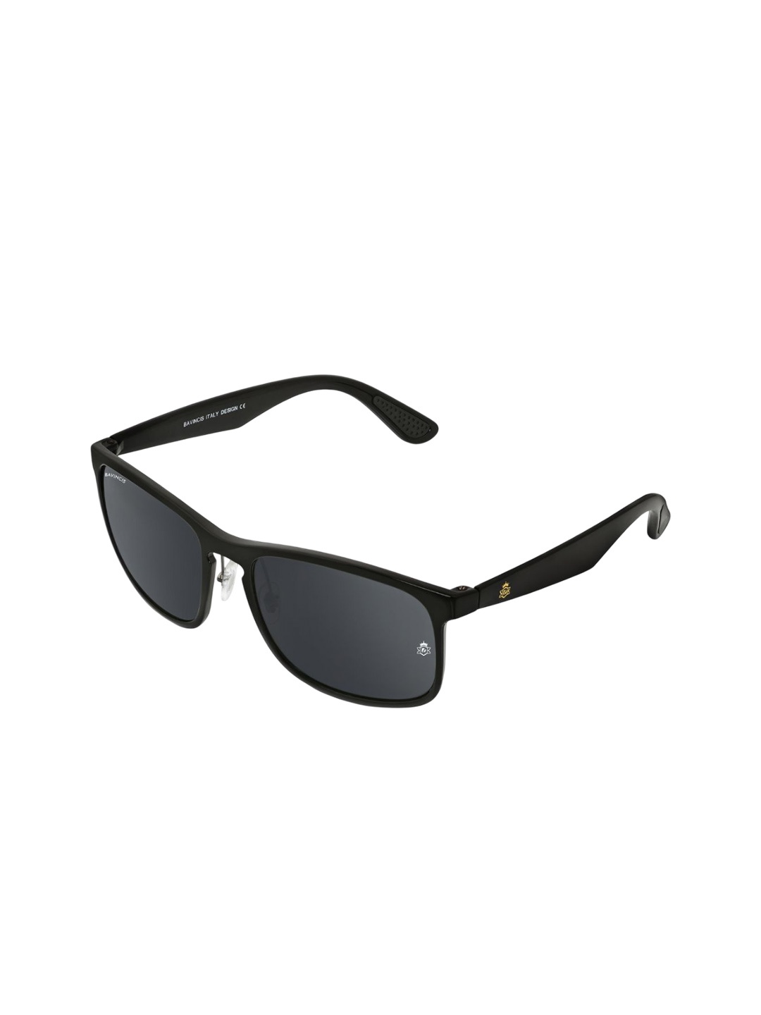 

BAVINCIS Unisex Square Sunglasses with UV Protected Lens, Black