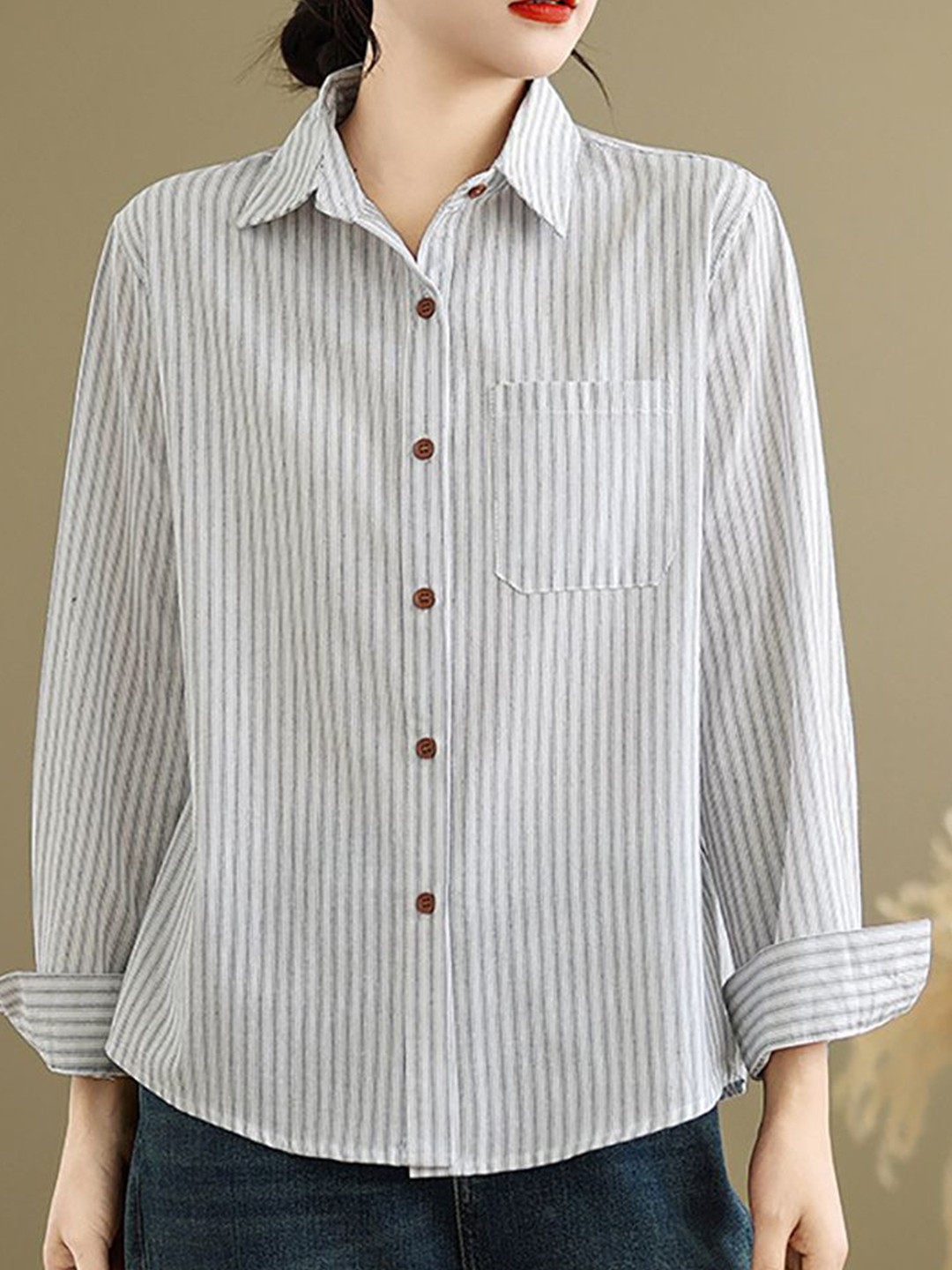 

StyleCast x Revolte Women Opaque Printed Casual Shirt, White