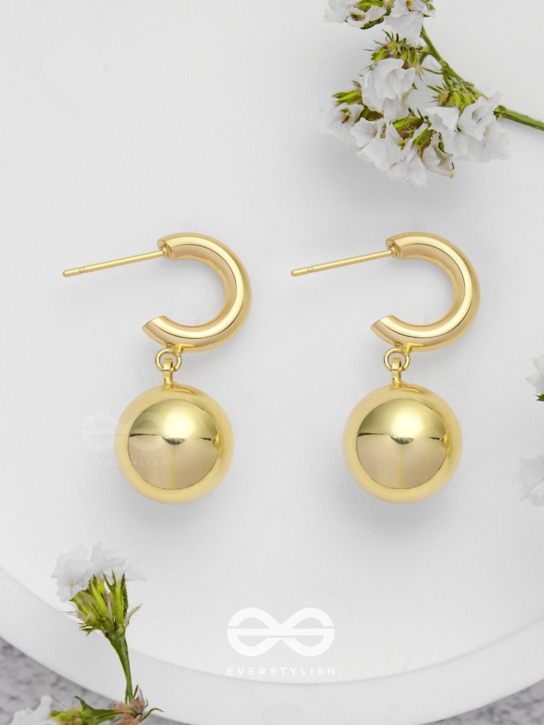 

EVERSTYLISH Luxurious Essence Contemporary Drop Earrings, Gold