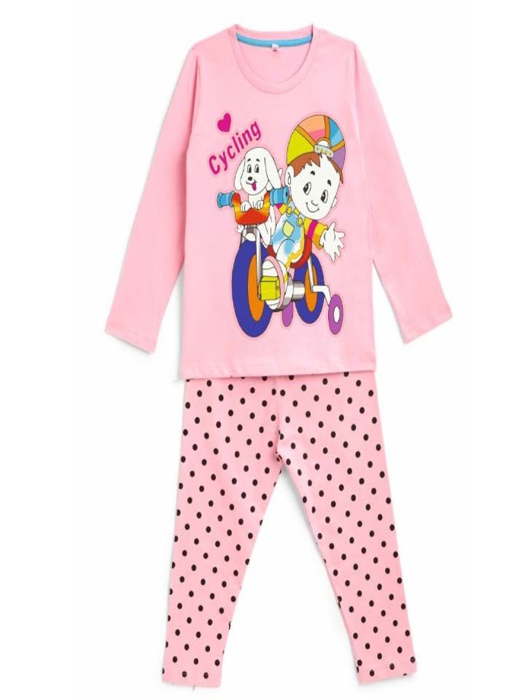 

YK Disney Girls Printed Pure Cotton Night suit, Pink