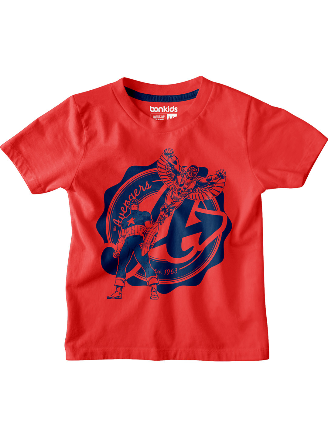 

BONKIDS Boys Printed T-shirt, Red