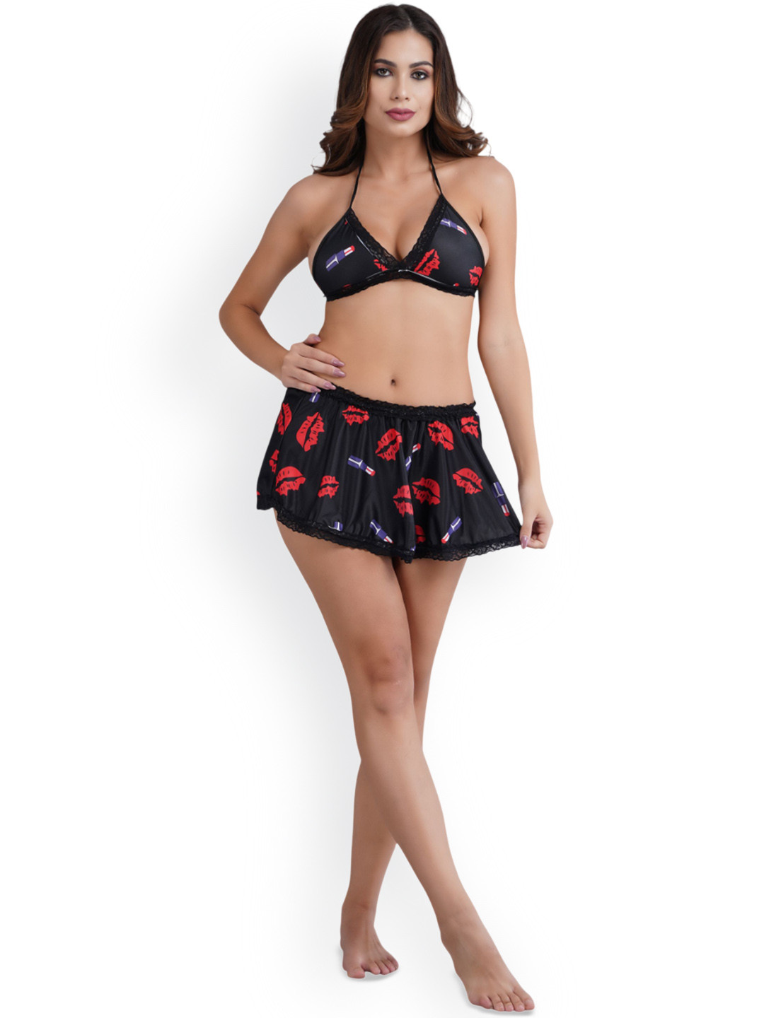 

SSoShHub Satin Baby Doll, Black
