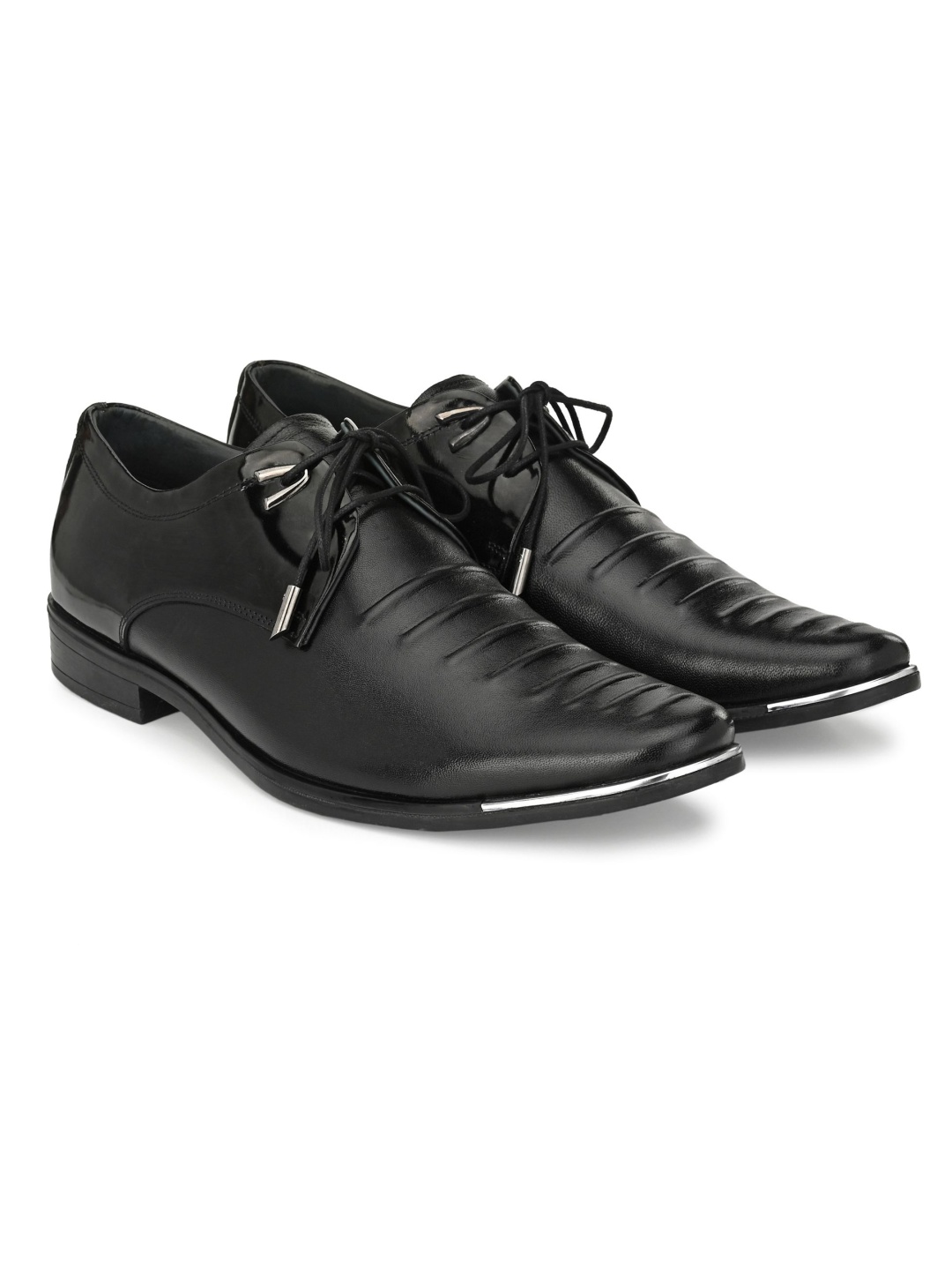 

Hitz Men Leather Formal Derbys, Black