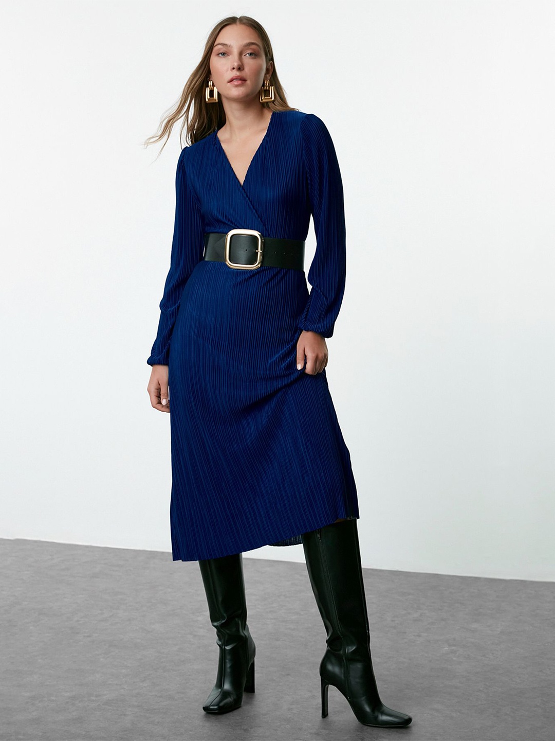 

Trendyol A-Line Midi Dress, Na