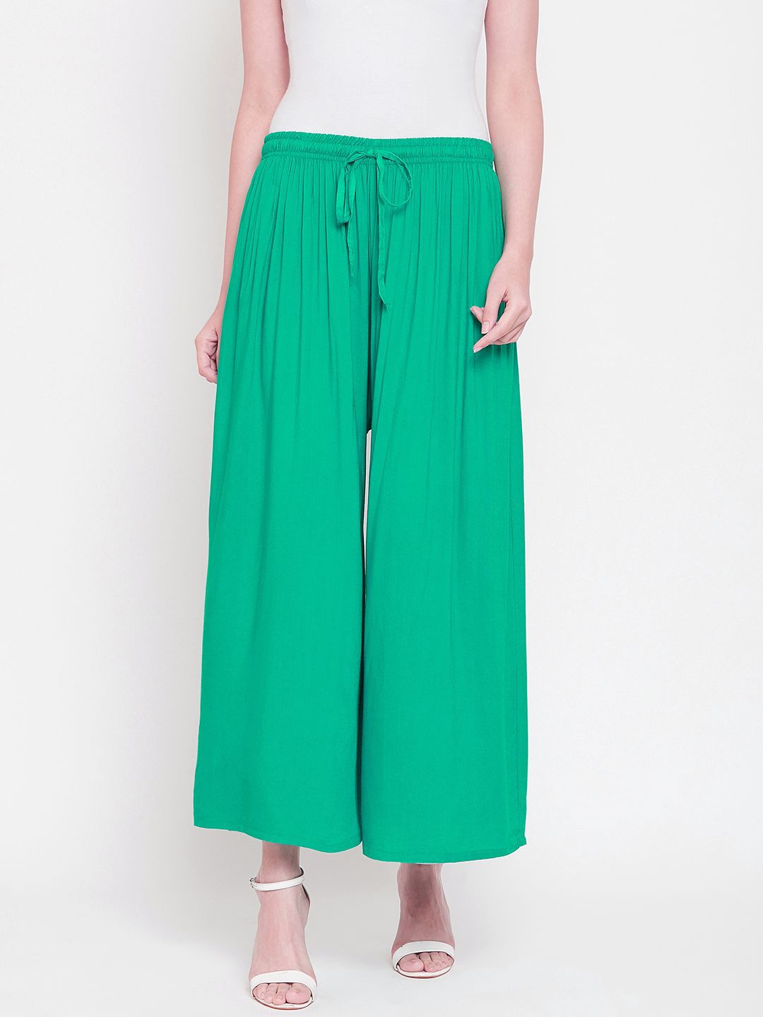 

Castle Lifestyle Women Flared Palazzos, Sea green