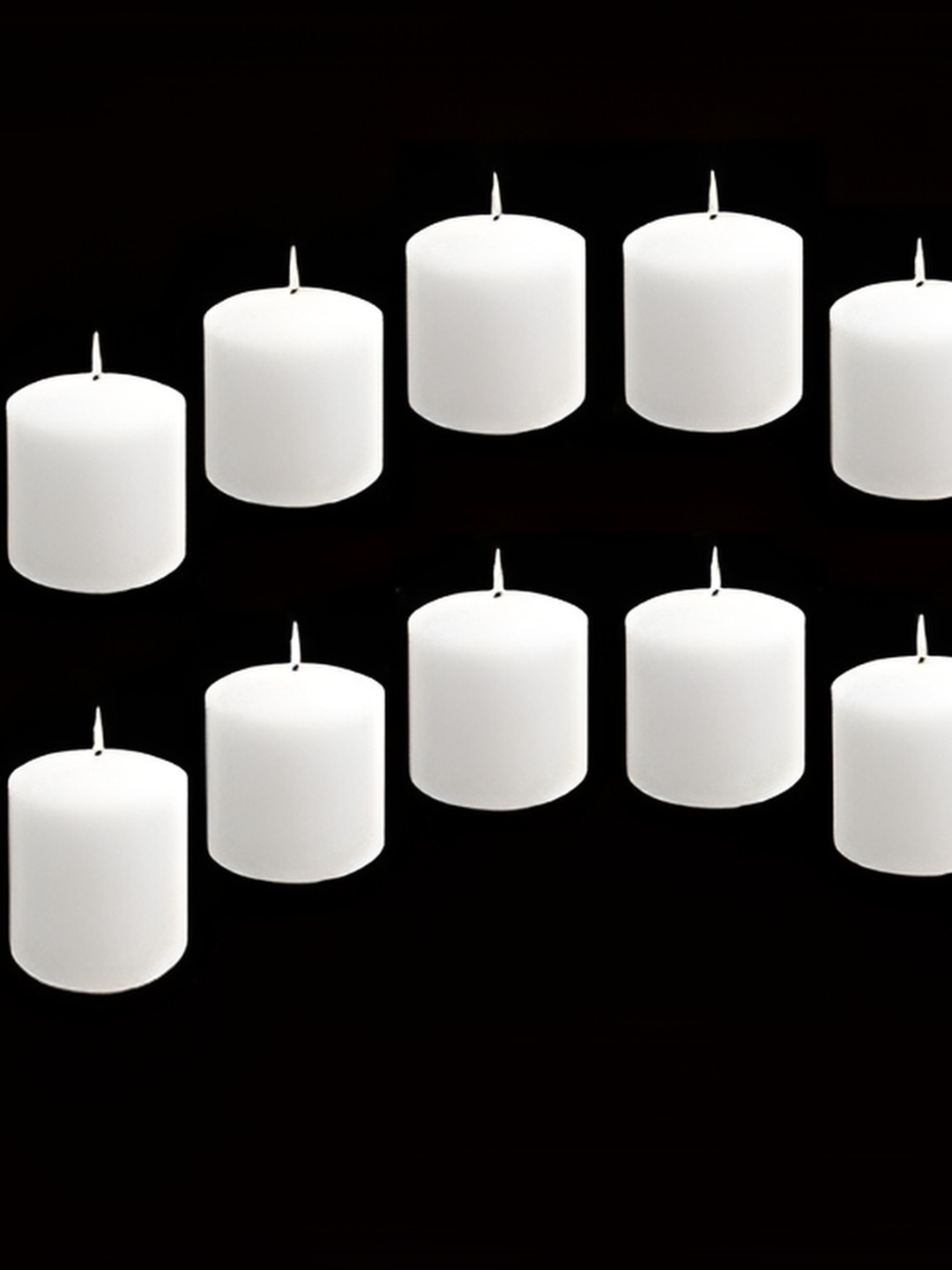

atorakushon White 12 Pieces Scented Round Pillar Candle