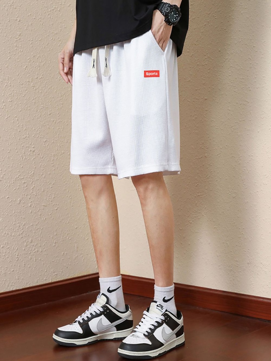 

StyleCast x Revolte Men Regular Fit Mid-Rise Shorts, White