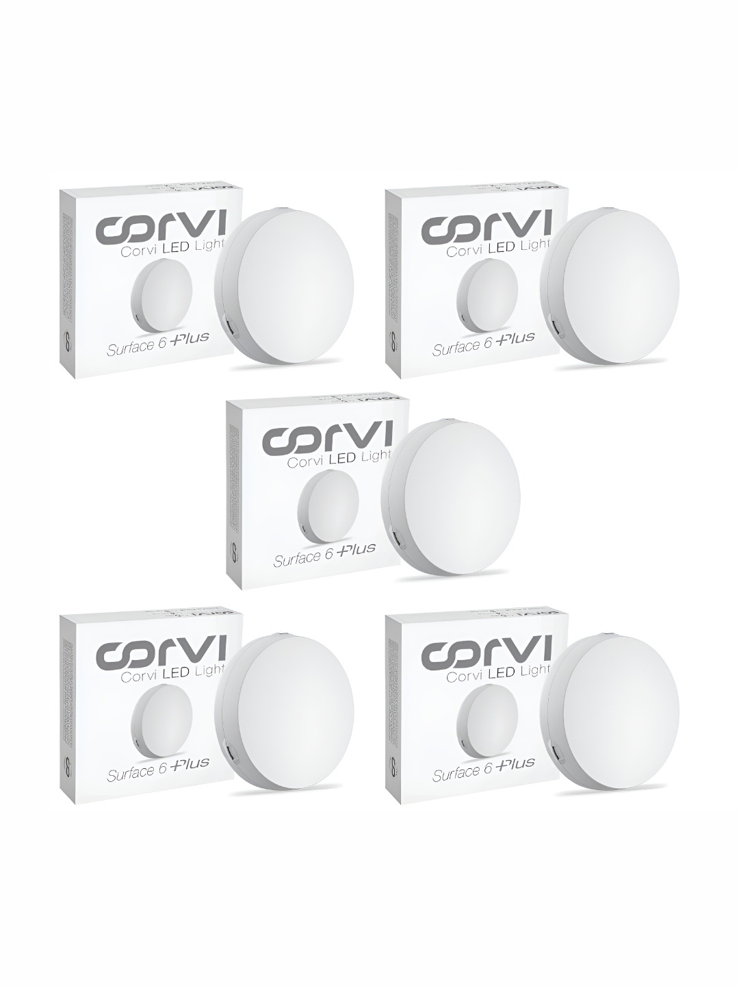 

CORVI White 5 Pieces LED Surface 6S Square 15W Light Bulbs