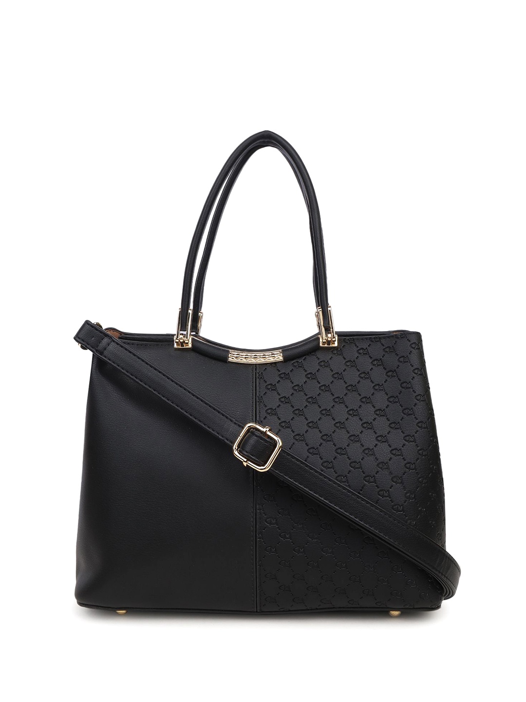 

MAGNOLIA PU Structured Handheld Bag, Black
