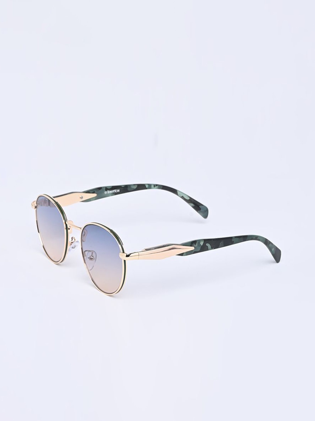 

Snitch Men Round Sunglasses with UV Protected Lens SN0094, Gold