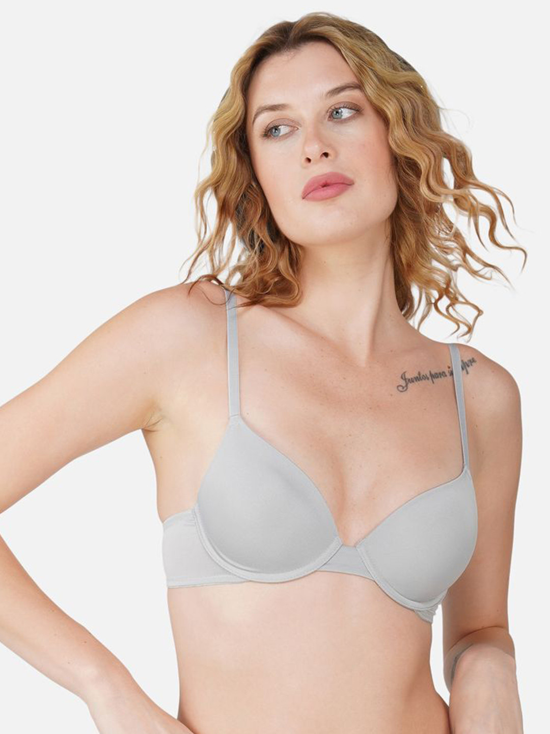 

Carlton London Full Coverage Lightly Padded Anti Odour Everyday Bra, Grey