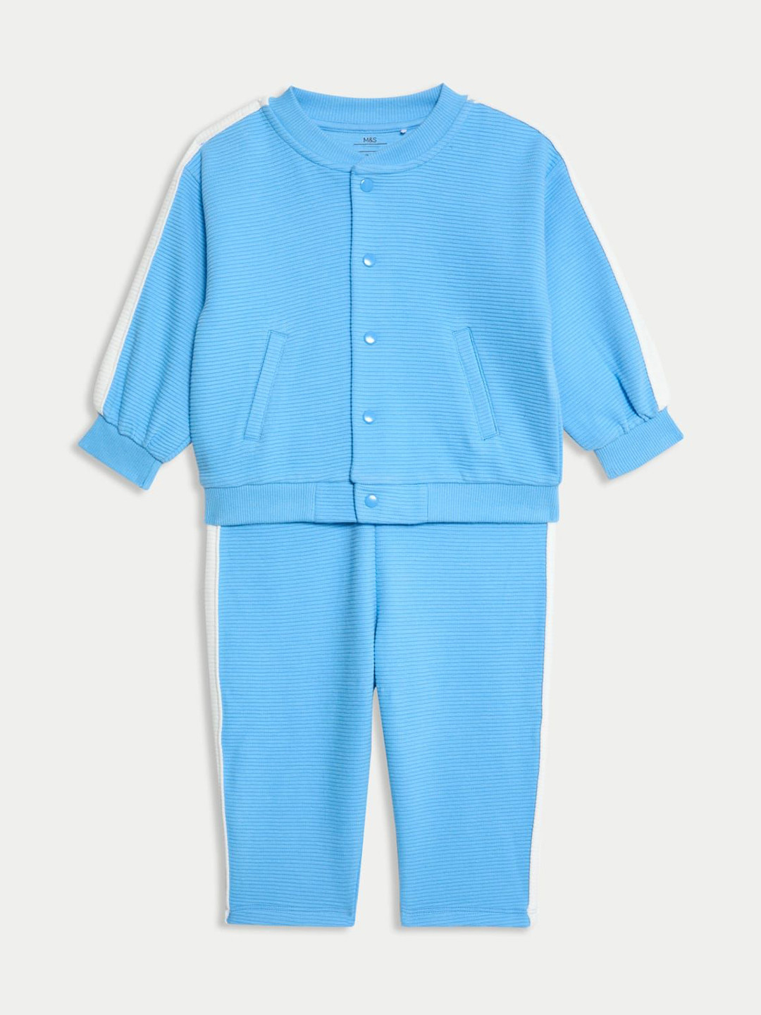 

Marks & Spencer Boys Pure Cotton Shirt With Trousers, Blue