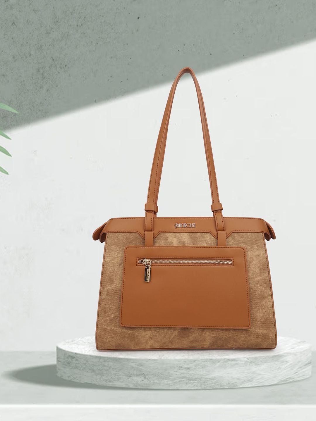 

MAGNOLIA PU Shopper Tote Bag, Yellow