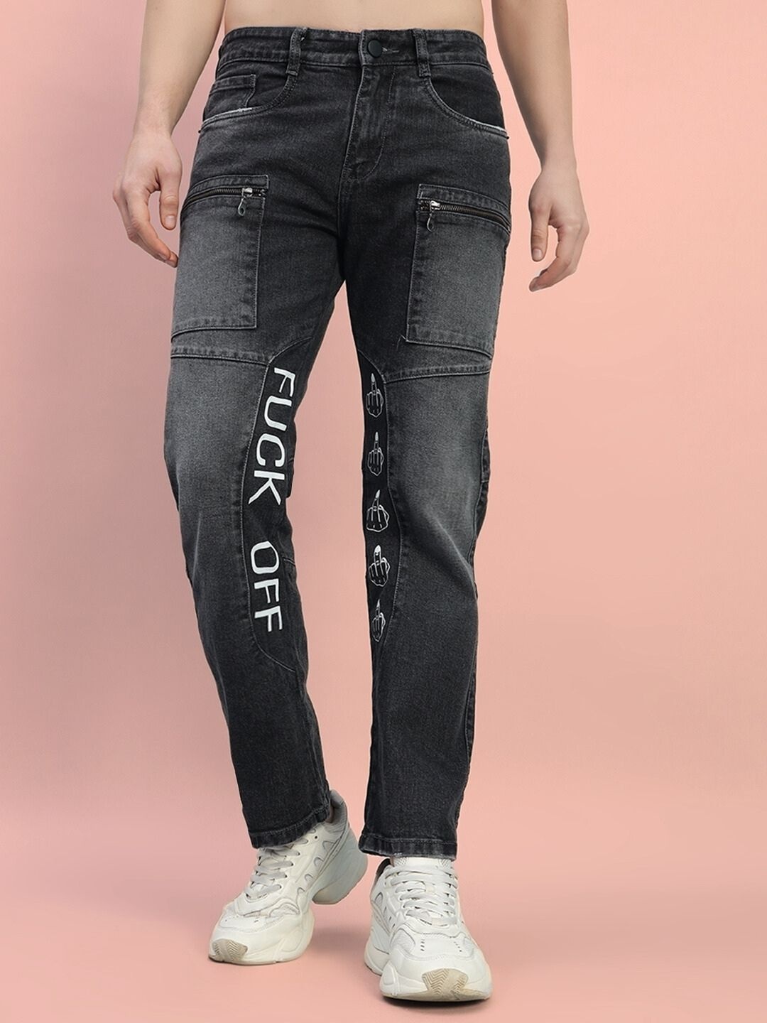 

WEARDUDS Men Original Highly Distressed Jeans, Black
