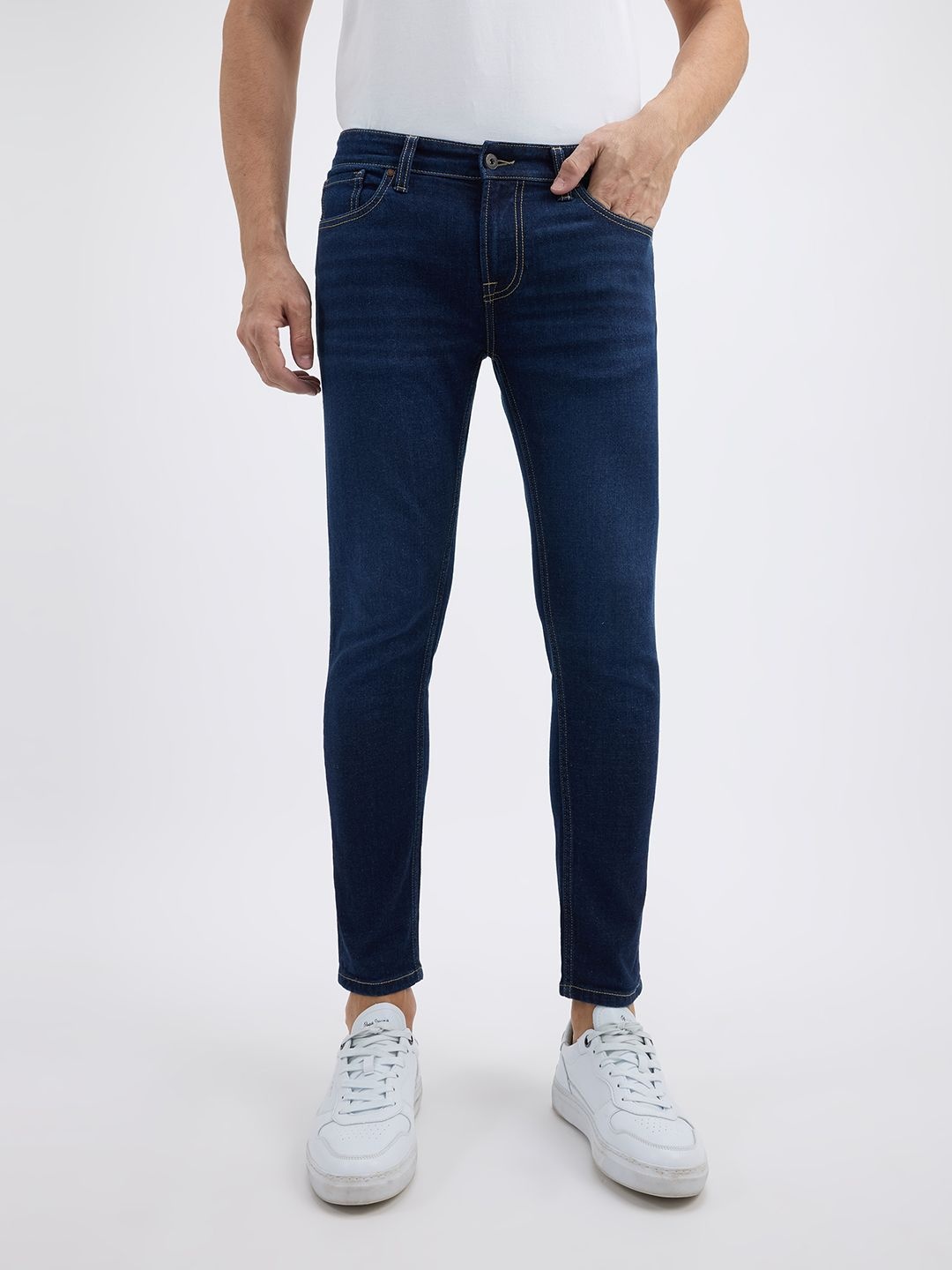 

Pepe Jeans Men Oliver Skinny Fit Light Fade Stretchable Jeans, Blue