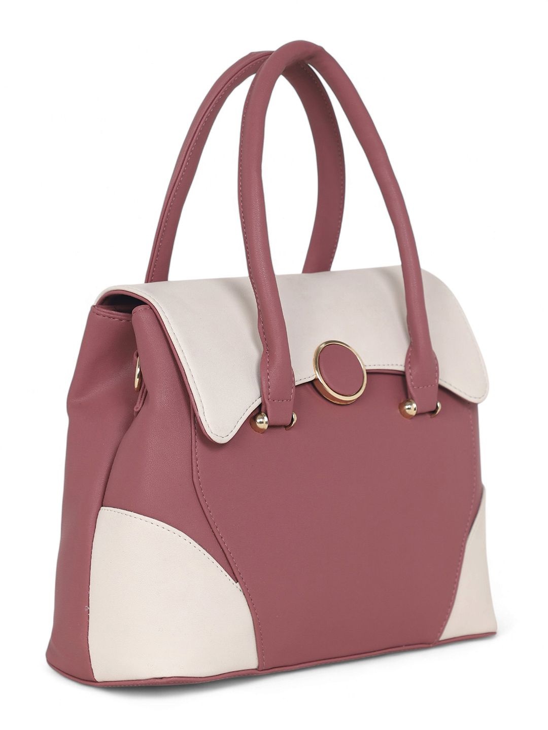 

Stamp Women Colourblocked Structured Handheld Bag, Pink