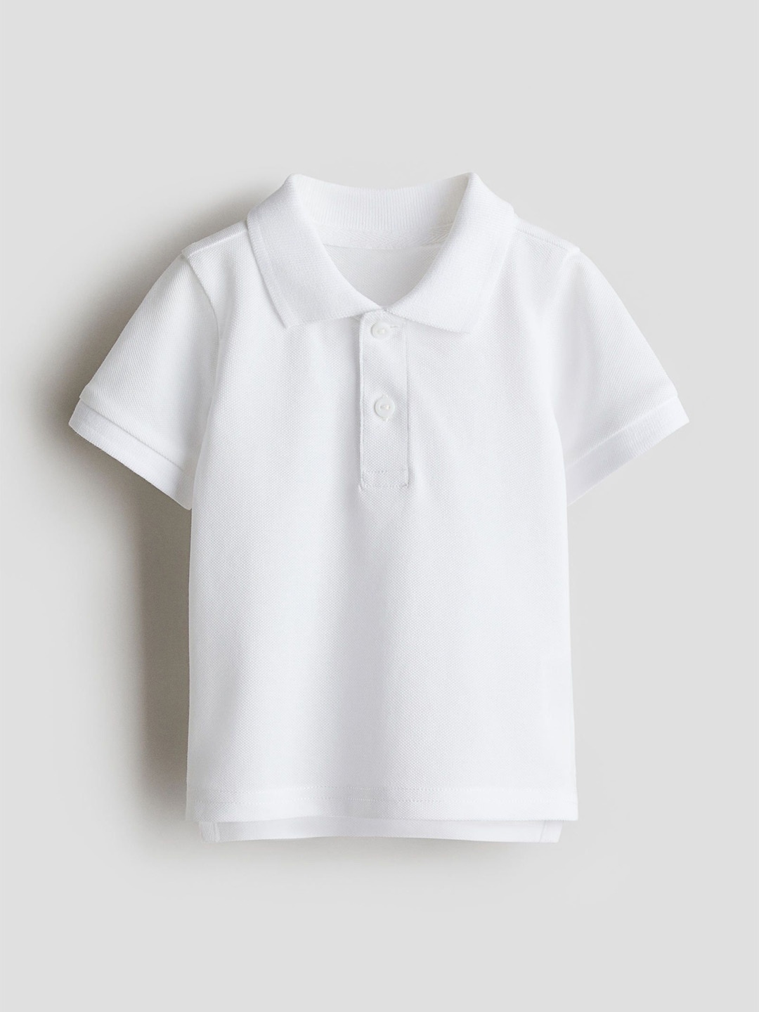 

H&M Cotton Piqu Polo Shirt, White