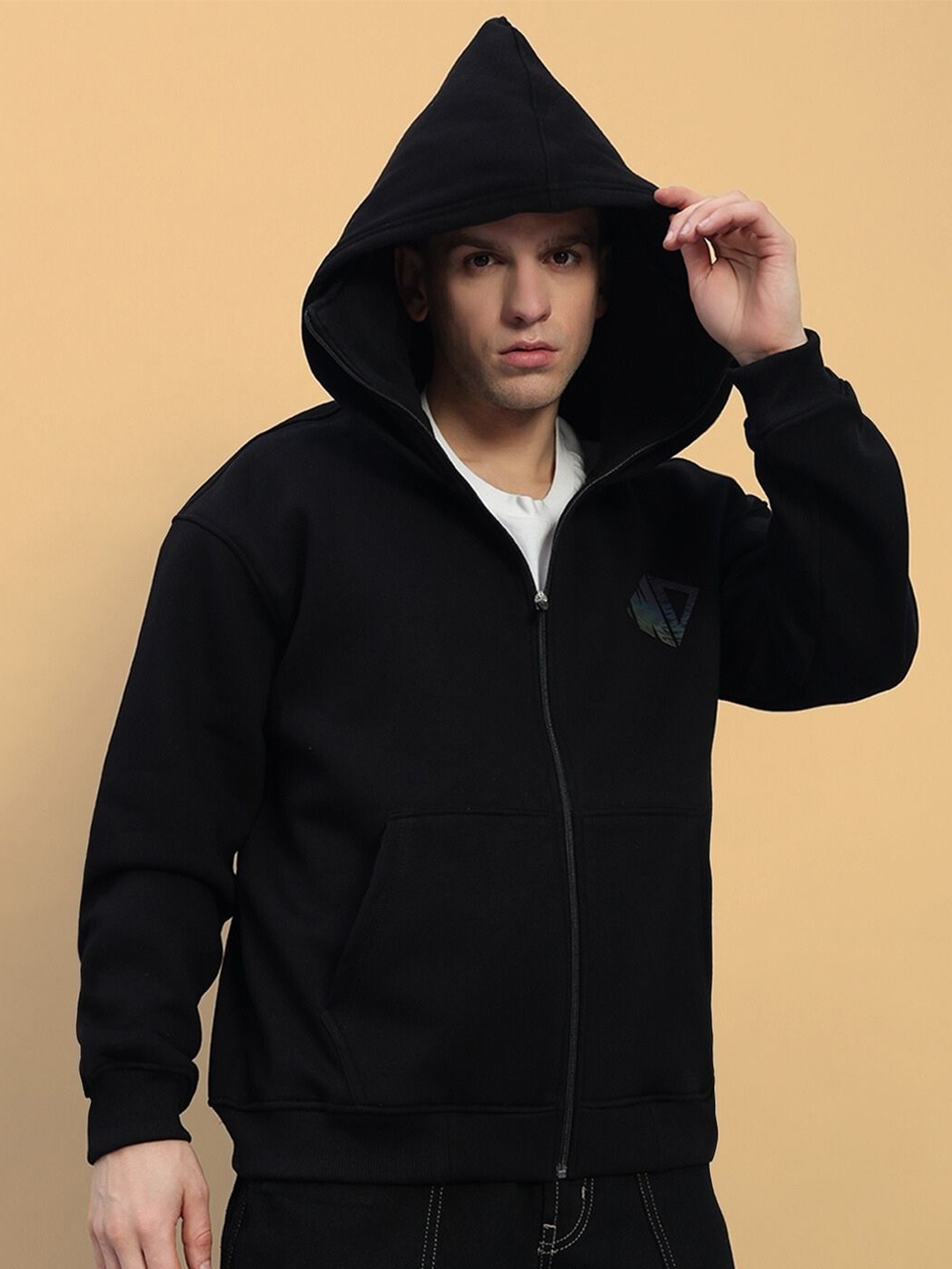 

WEARDUDS Men Hooded Sweatshirt, Black