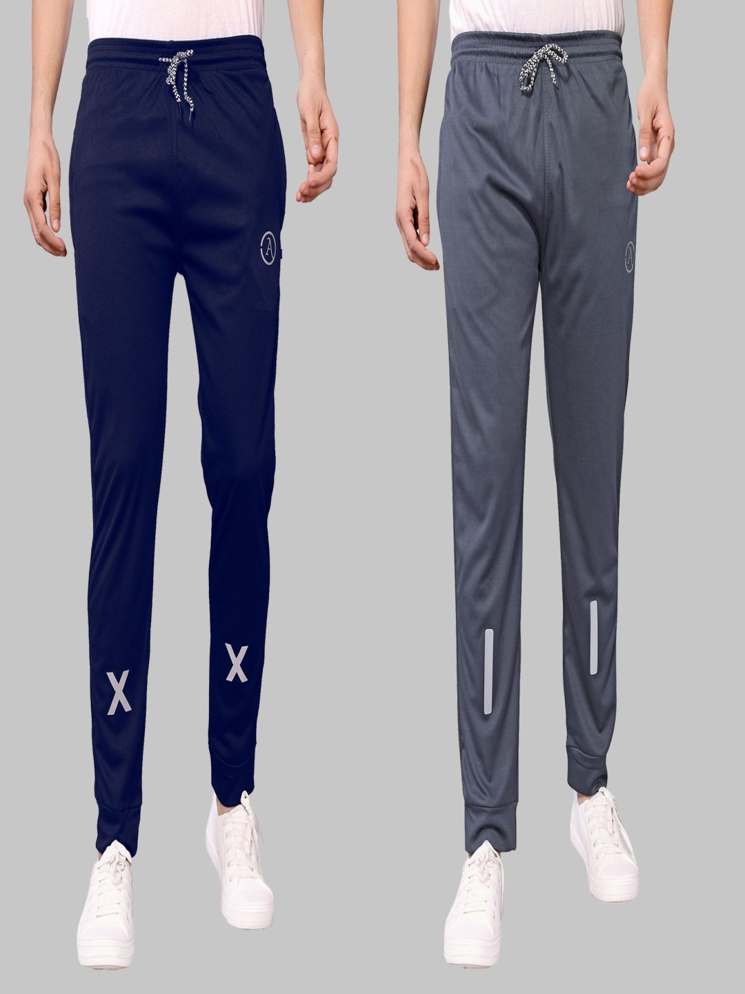 

Moda Rapido Men Pack Of 2 Mid-Rise Joggers, Blue