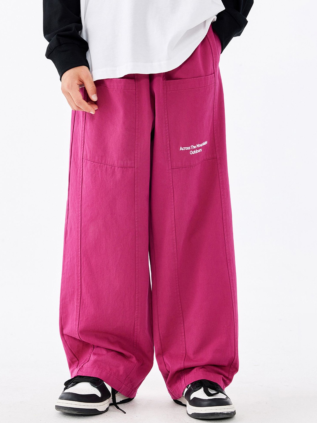 

LULU & SKY Kids Relaxed-Fit Mid-Rise Track Pant, Pink