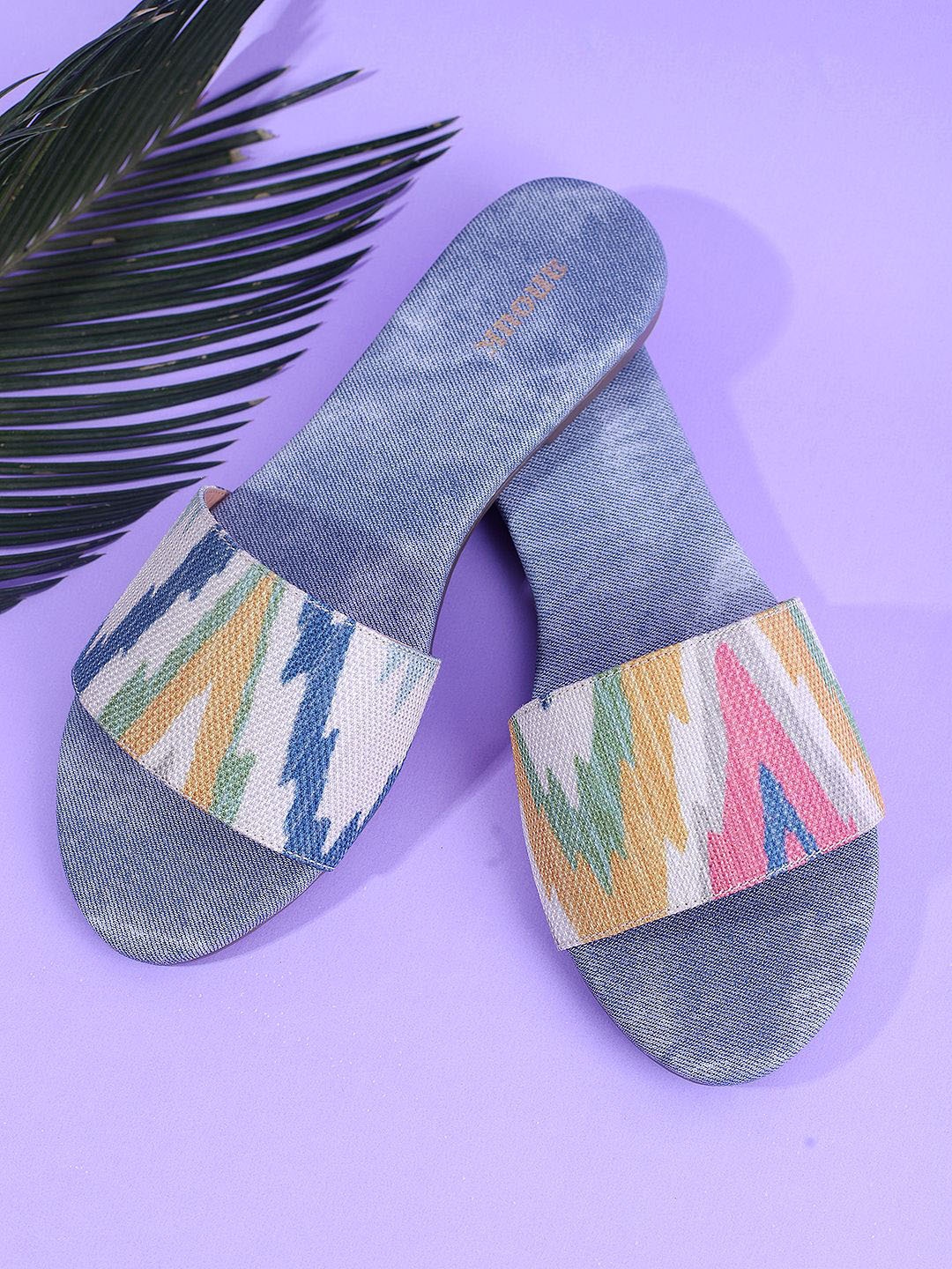 

Anouk Women Printed Ethnic Open Toe Flats, Blue