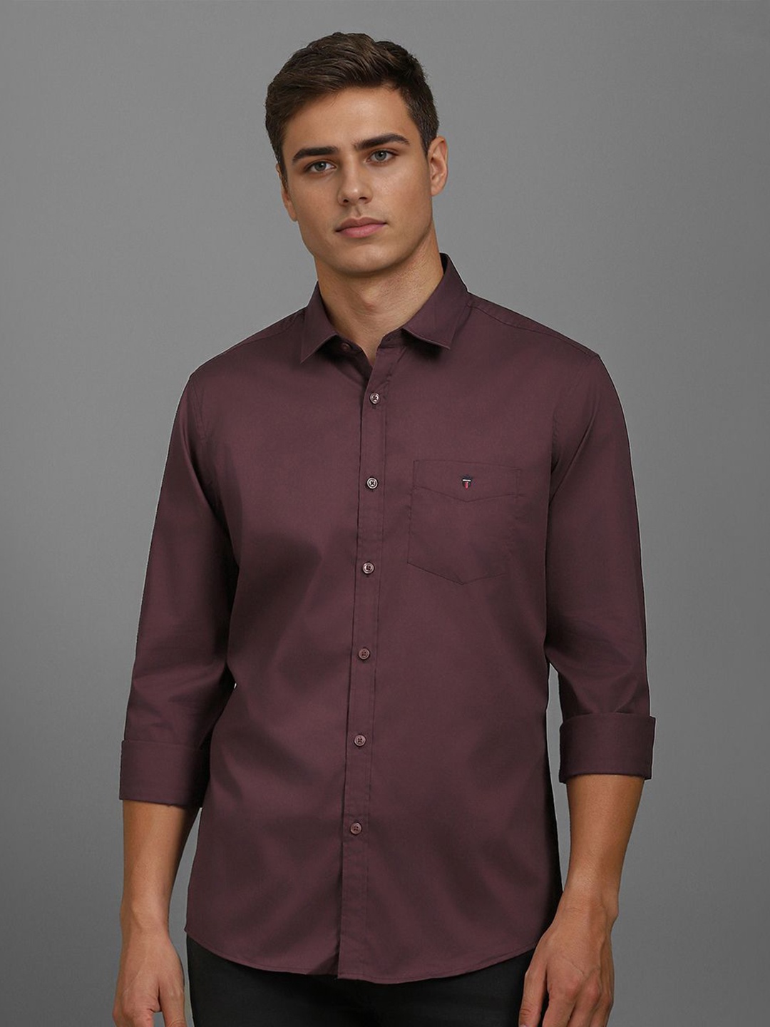 

Louis Philippe Sport Men Slim Fit Solid Casual Shirt, Purple