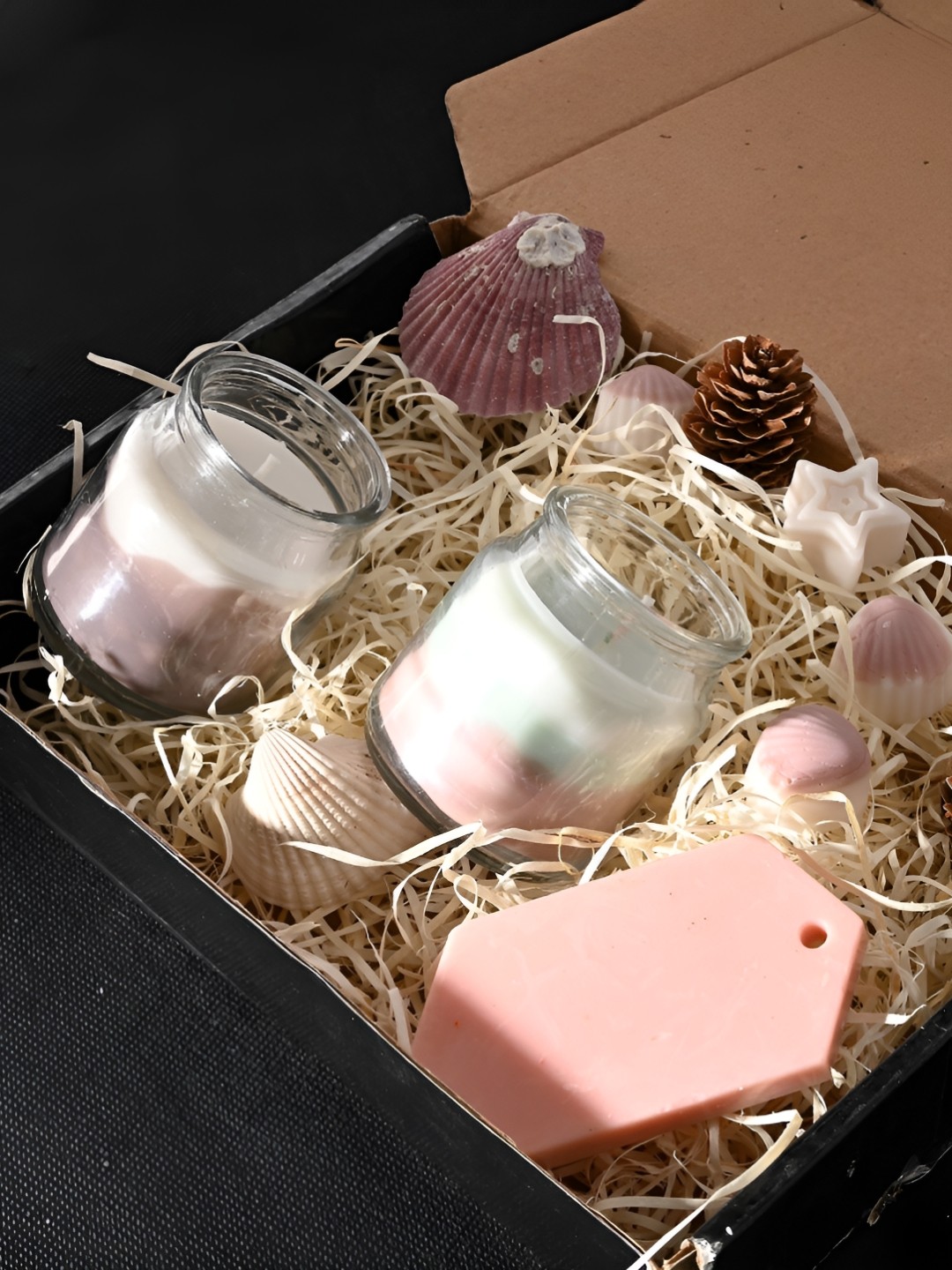 

ANWYN Purple & White 2 pieces Jar Candle
