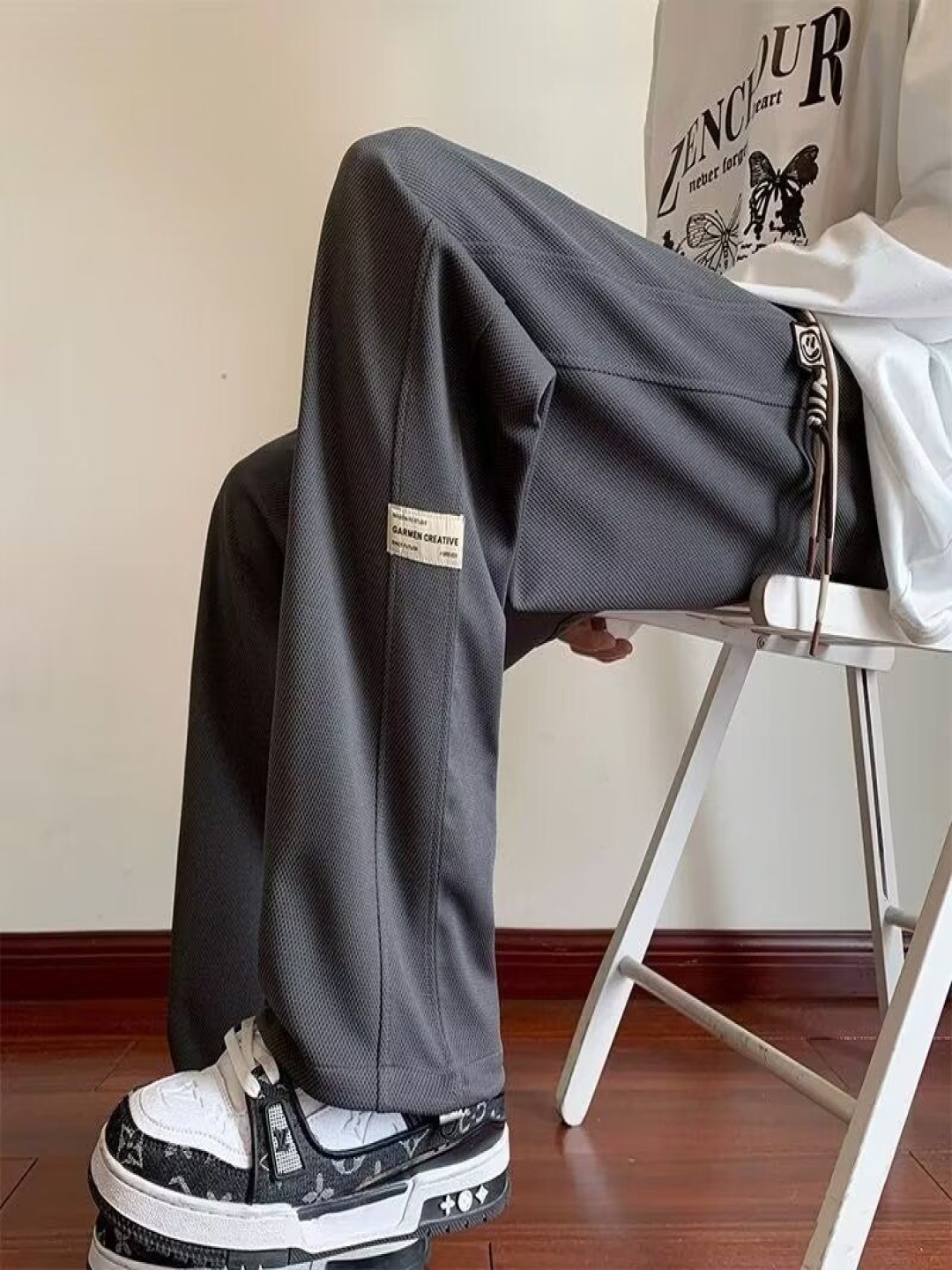 

StyleCast Men Straight Fit Korean Pant, Grey