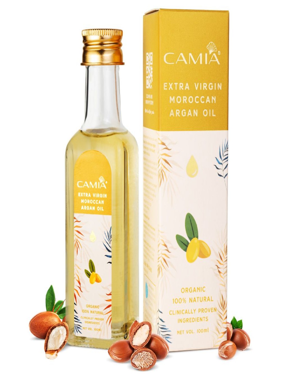 

CAMIA Set Of 3 Frankincense Essential Oil, Soap & Extra Virgin Moroccan Argan Oil, Na