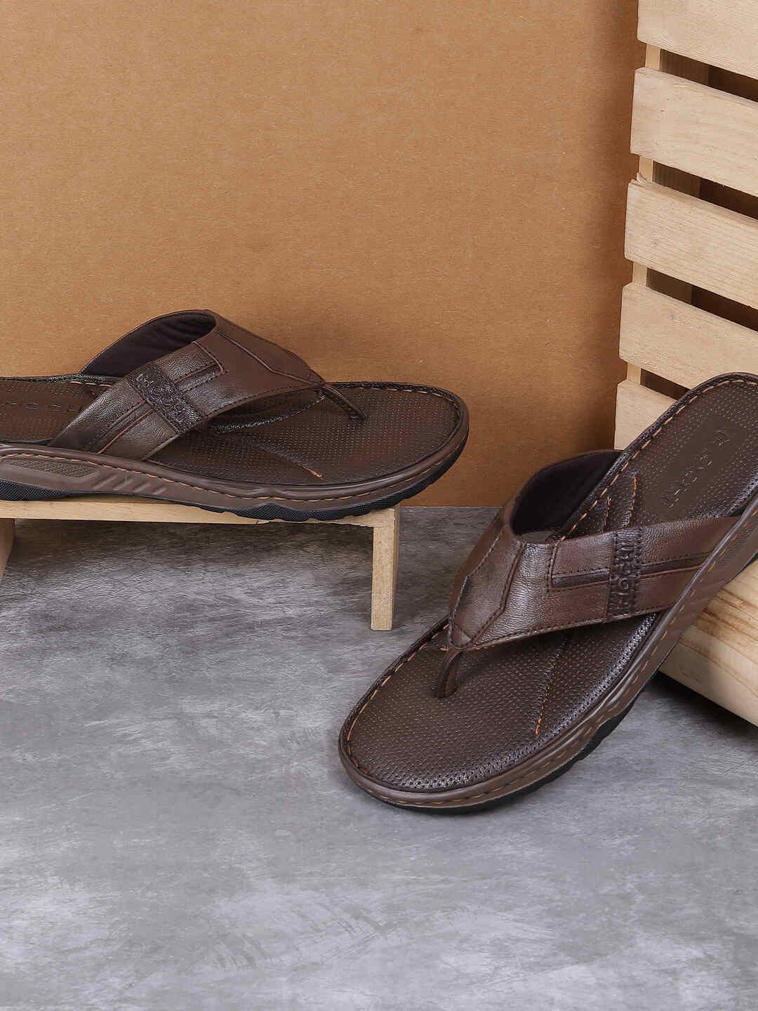 

Mochi Men Leather Comfort Sandals, Brown