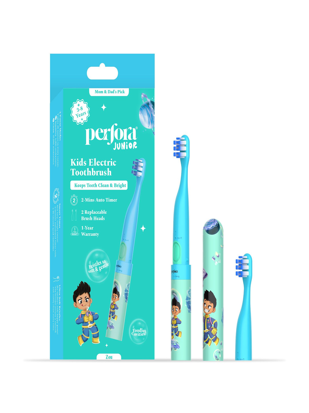 

Perfora Kids Electric Toothbrush - Zou, Blue