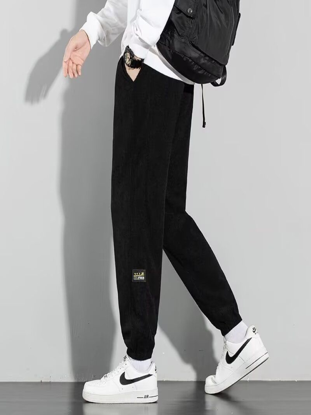

StyleCast Men Regular Fit Joggers Trousers, Black
