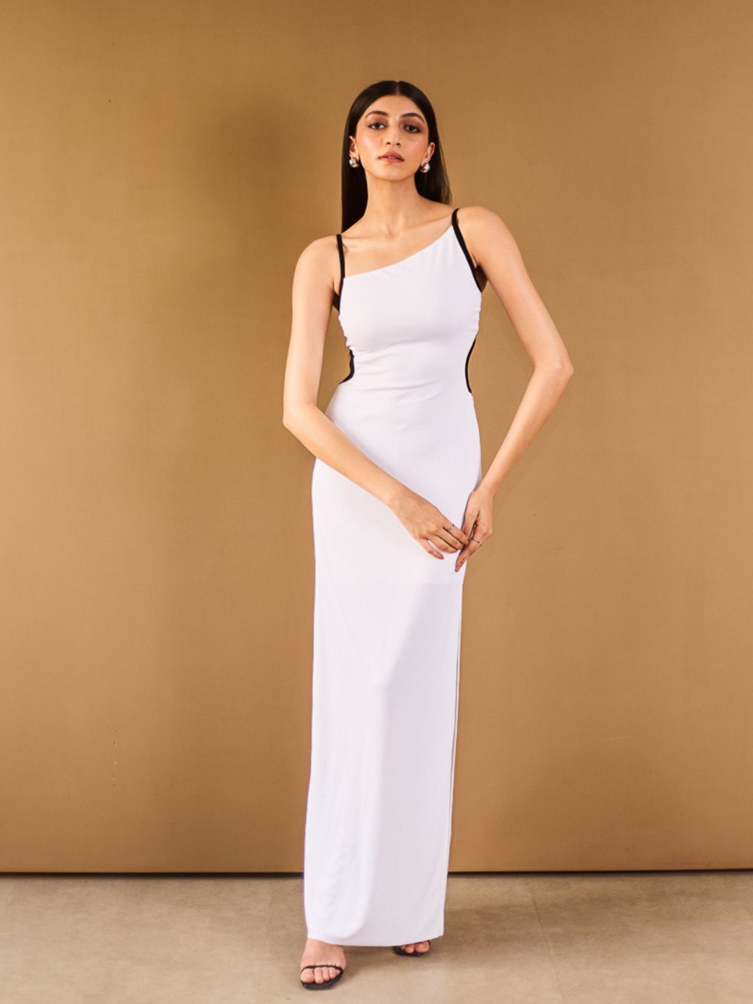 

Urban Suburban Women Cut-Outs Detailed Bodycon Maxi Dress, White