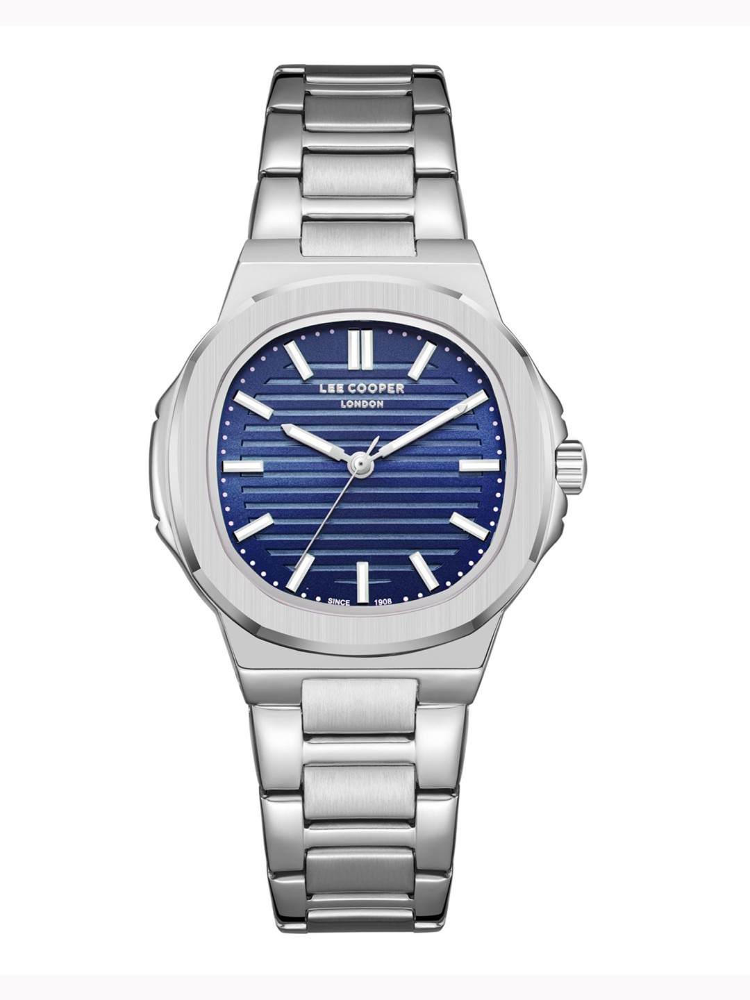 

Lee Cooper Women Brass Dial & Stainless Steel Bracelet Style Straps Analogue Watch LC08017.390, Blue