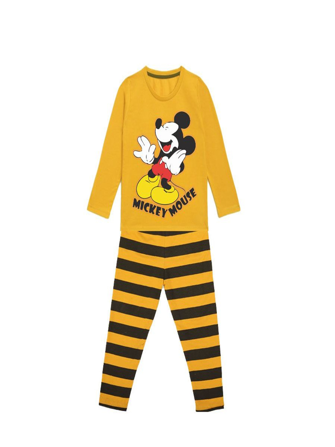 

YK Disney Boys Printed Pure Cotton Night suit, Mustard