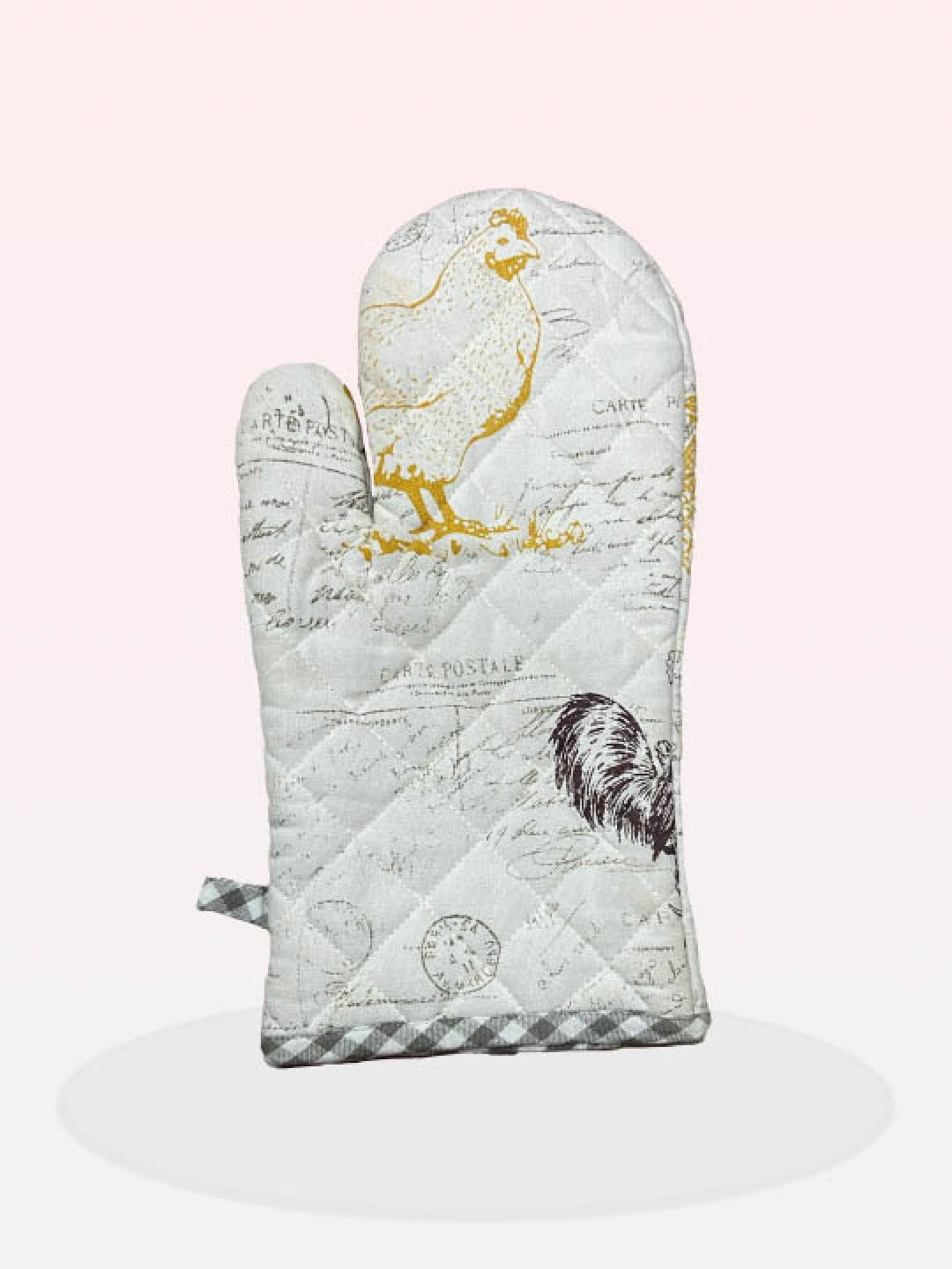 

SAJAVAT Grey & Yellow Printed Pure Cotton Oven Glove