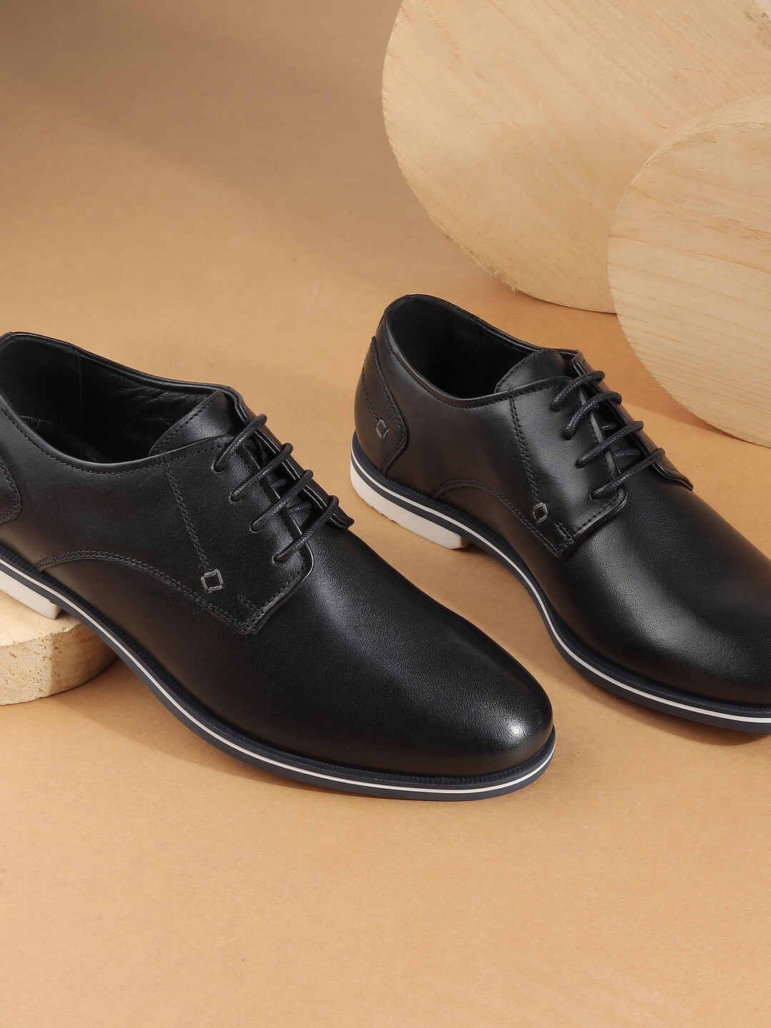 

Metro Men Leather Derbys, Black