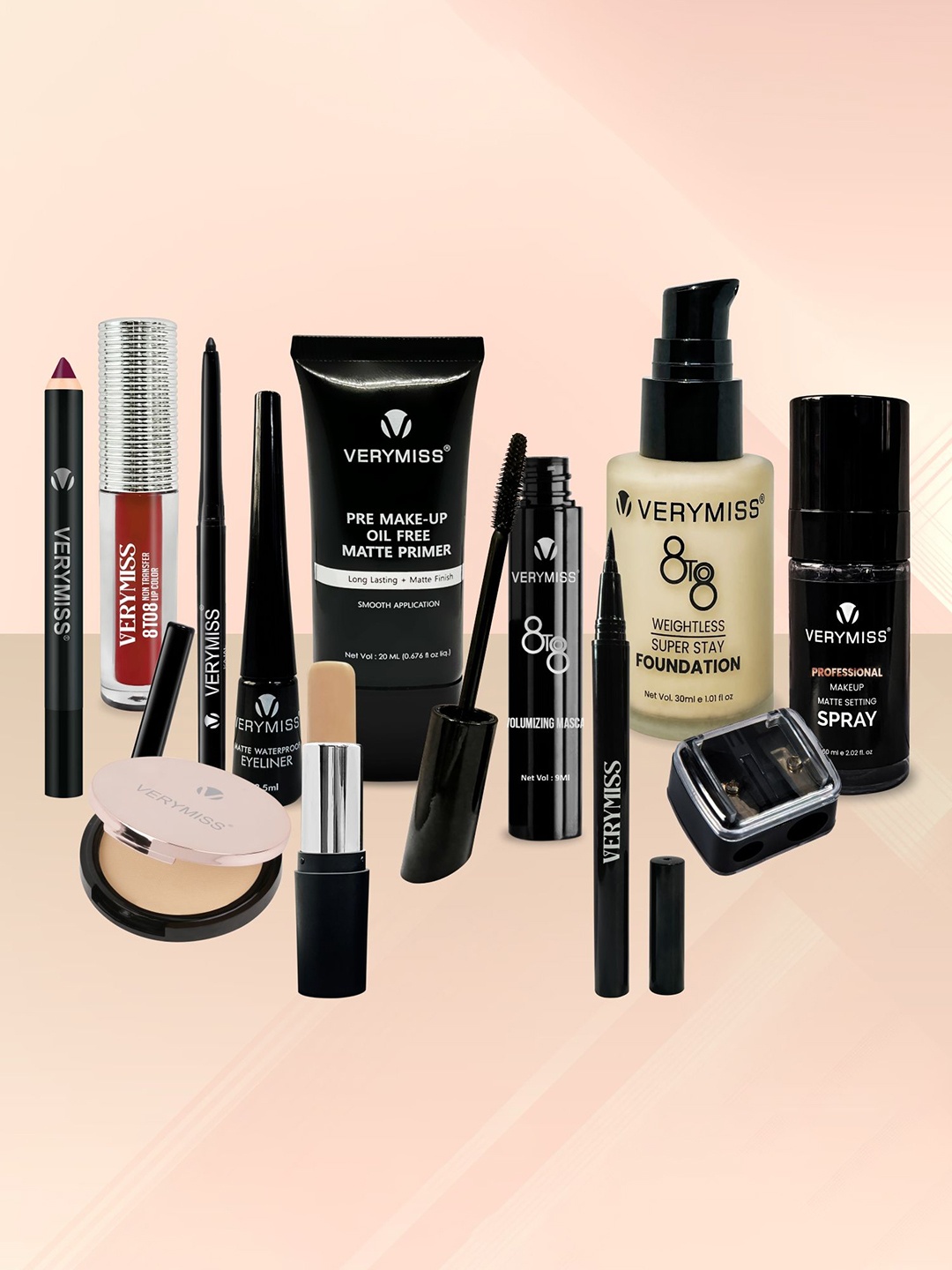 

Verymiss Ultimate Makeup Combo - 12 Items + Free Makeup Pouch, Multi