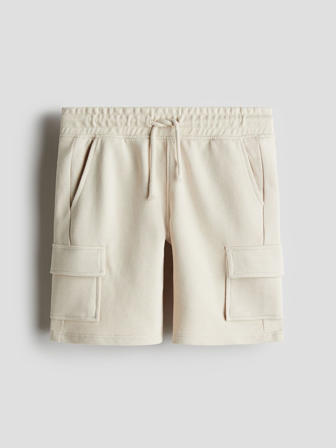 

H&M Cargo Sweatshirt Shorts, Beige