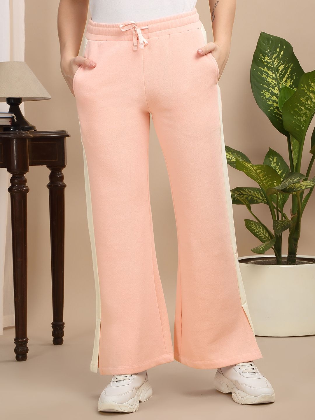 

Sweet Dreams Women Cotton Solid Track Pant, Pink