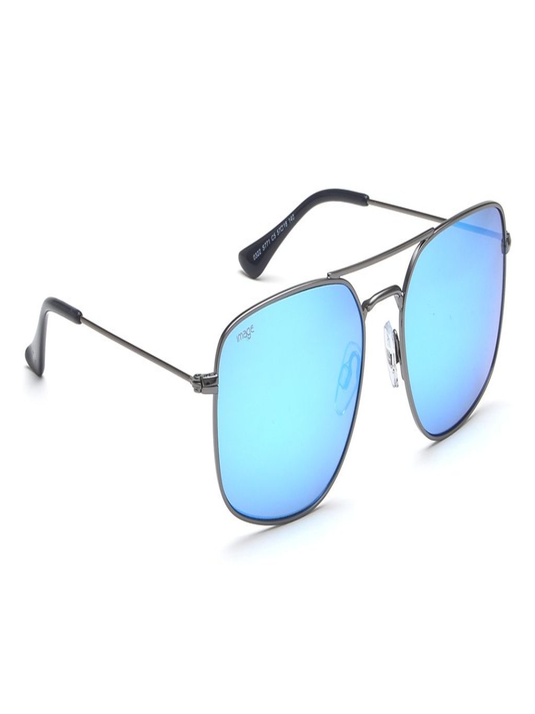 

Image Men Square Sunglasses with UV Protected Lens IMS771C5SG, Blue