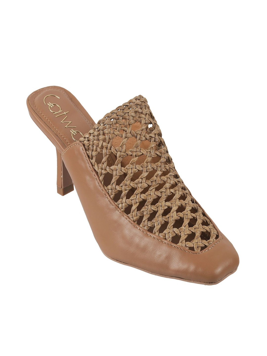 

Catwalk Women Printed Mules with Laser Cuts Flats, Brown