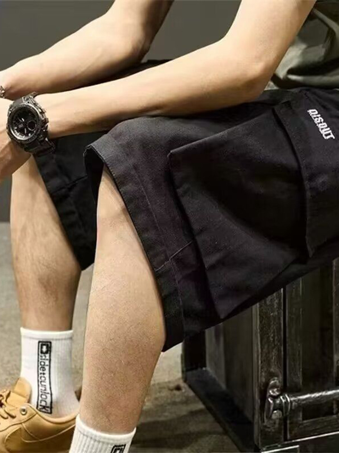 

StyleCast Men Cargo Shorts, Black