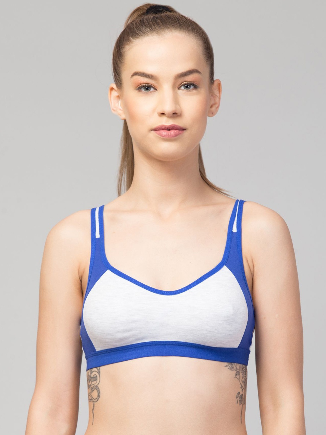 

ULLAS Women Non Padded Full Coverage Bra, Blue