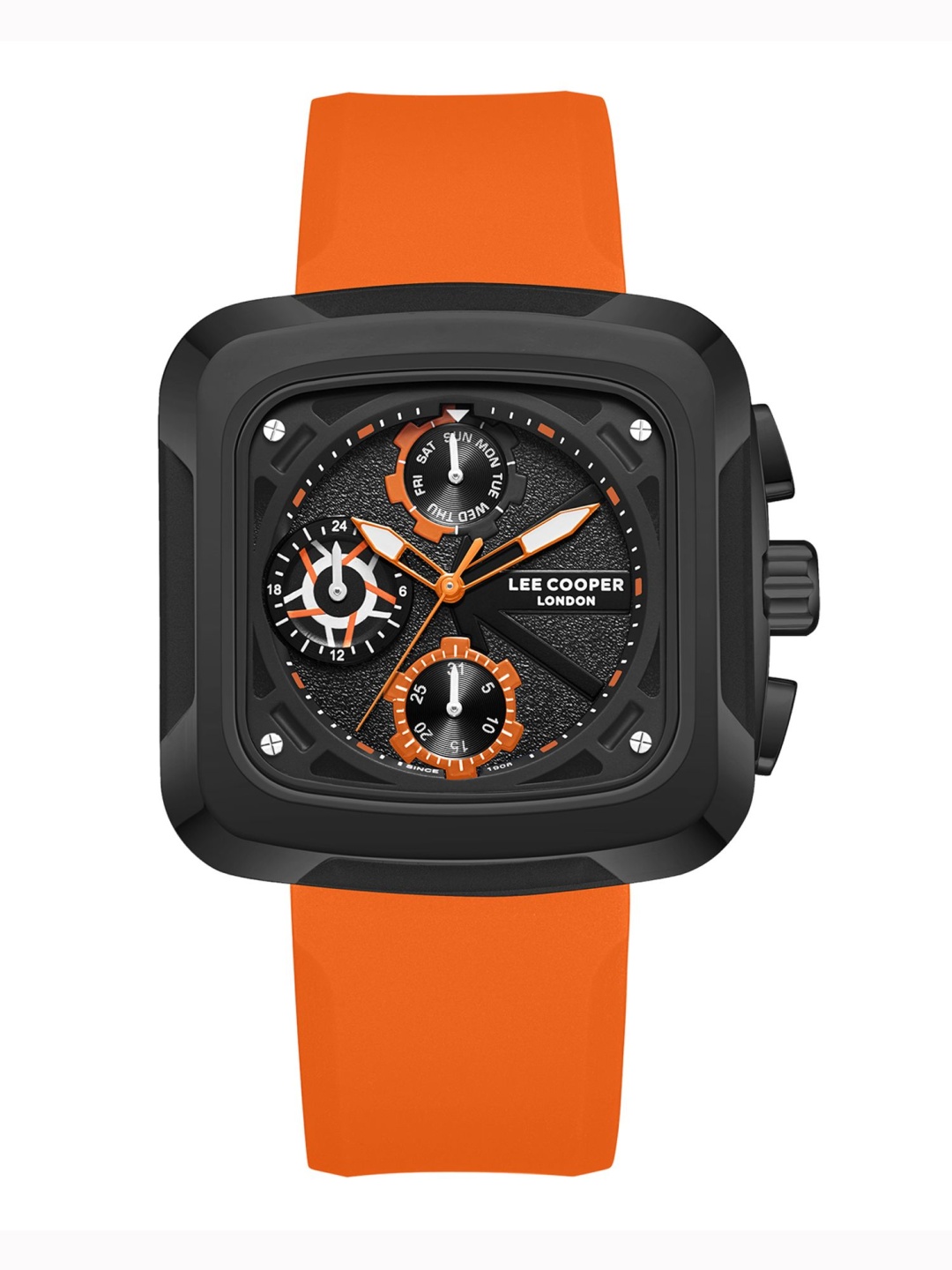 

Lee Cooper Men Brass Dial & Straps Analogue Multi Function Watch LC08012.050, Black