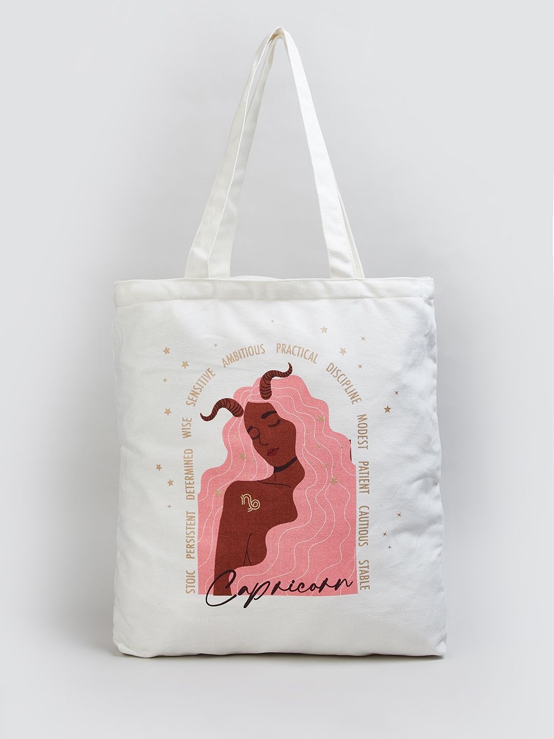 

max Women Graphic Printed Shopper Tote Bag, Off white