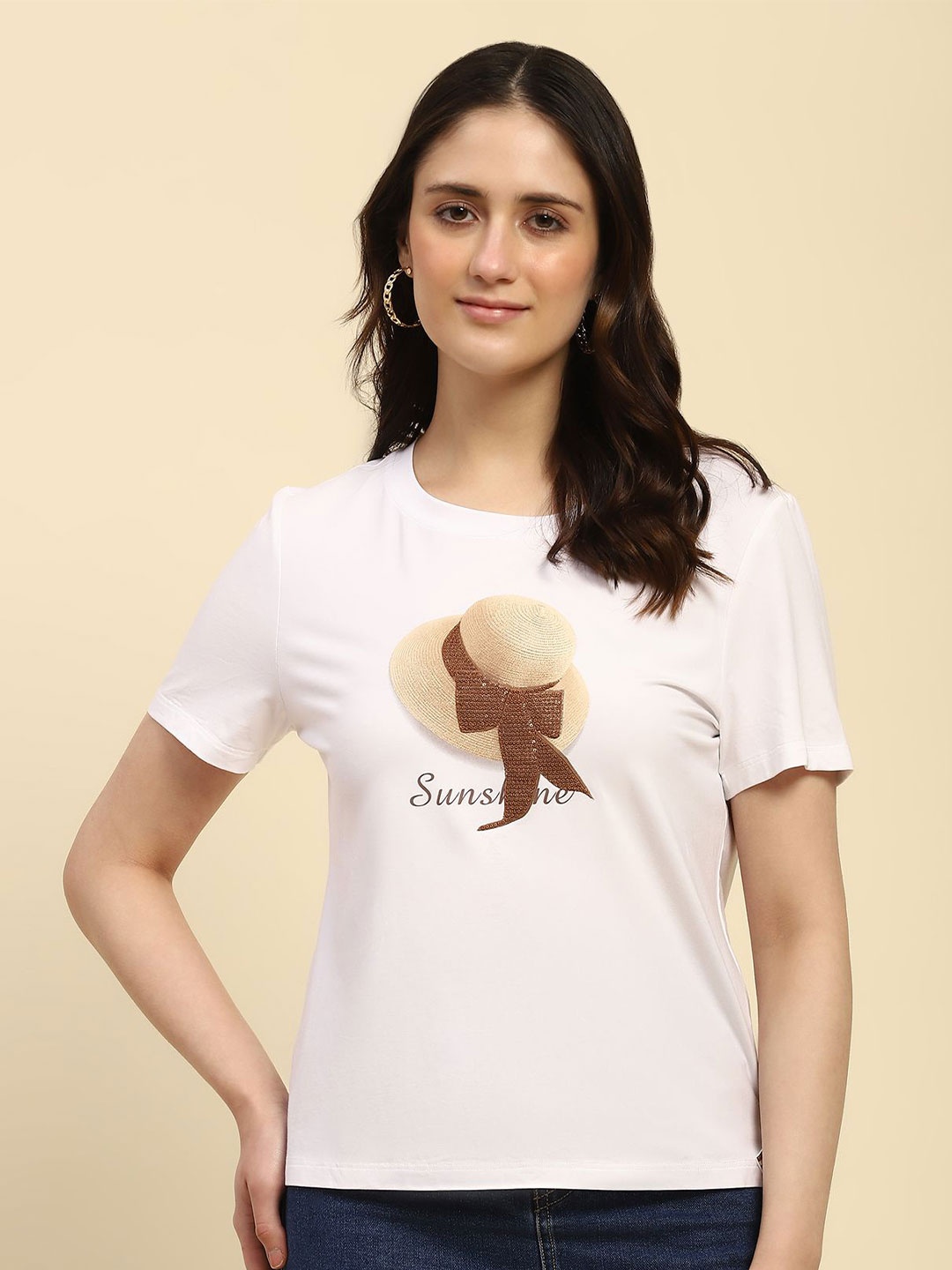 

Global Republic Women Embroidered Top, White